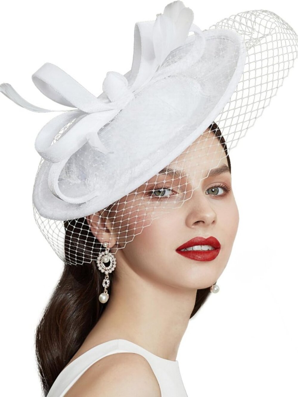 Elegant Velvet Tea Party Fascinator Hat with Veil | Stylish Derby Accessory for